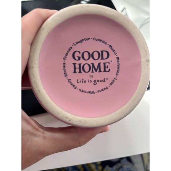 Life Is Good Home Pink Coffee Mug Daisy Flower Drink Cup - Picture 3 of 3